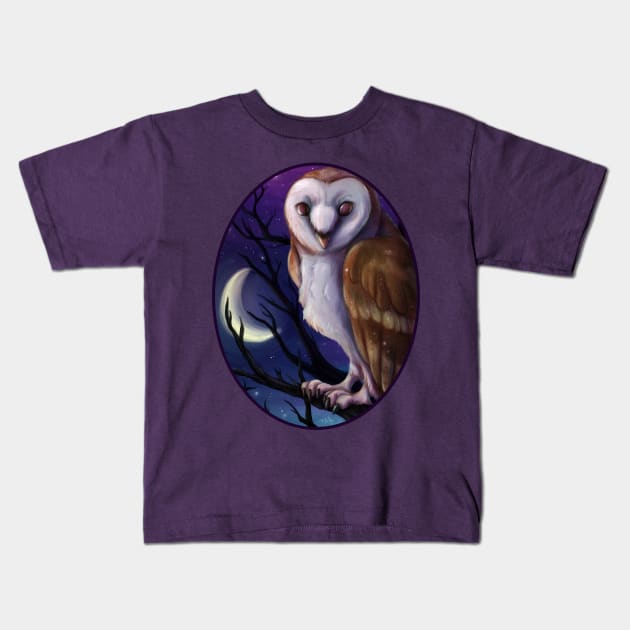 Night Owl Kids T-Shirt by TaksArt